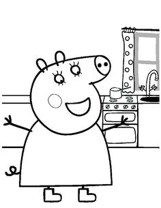 Coloriage De Peppa Pig En Ligne Gratuit Peppa Pig Coloring Picture Embroidery Pinterest