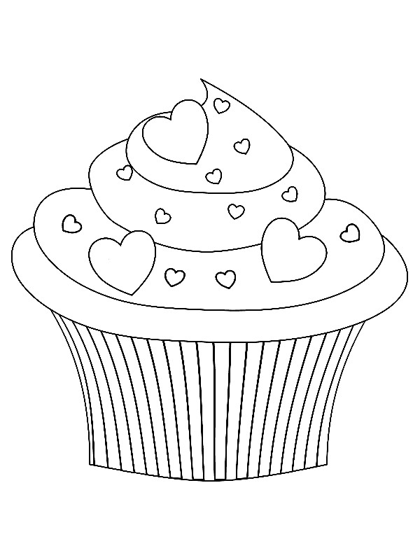 Coloriage De Petit Cupcake Cupcake Valentijn Kleurplaat Color Unsorted