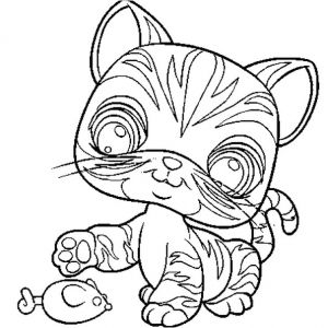 Coloriage De Petshop Chat Coloriage Chat Petshop En Ligne Gratuit Imprimer