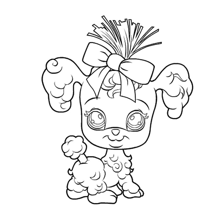 Coloriage De Petshop Chien Dessin A Colorier Chien Az Coloriage