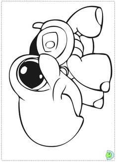 Coloriage De Petshop Chien Printable Littlest Pet Shop Coloring Page Monkey Printable