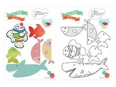 Coloriage De Poisson D Avril à Découper Here S A Set Of Ocean themed Calendar Numbers From 1 31