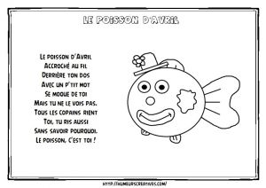 Coloriage De Poisson D Avril à Découper Ptines Et Chansons Mes Humeurs Créatives
