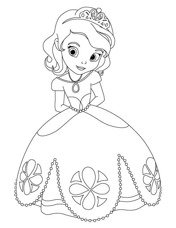 Coloriage De Princesse sofia à Imprimer Gratuit Princesa sofia Para Pintr Coloring Pinterest