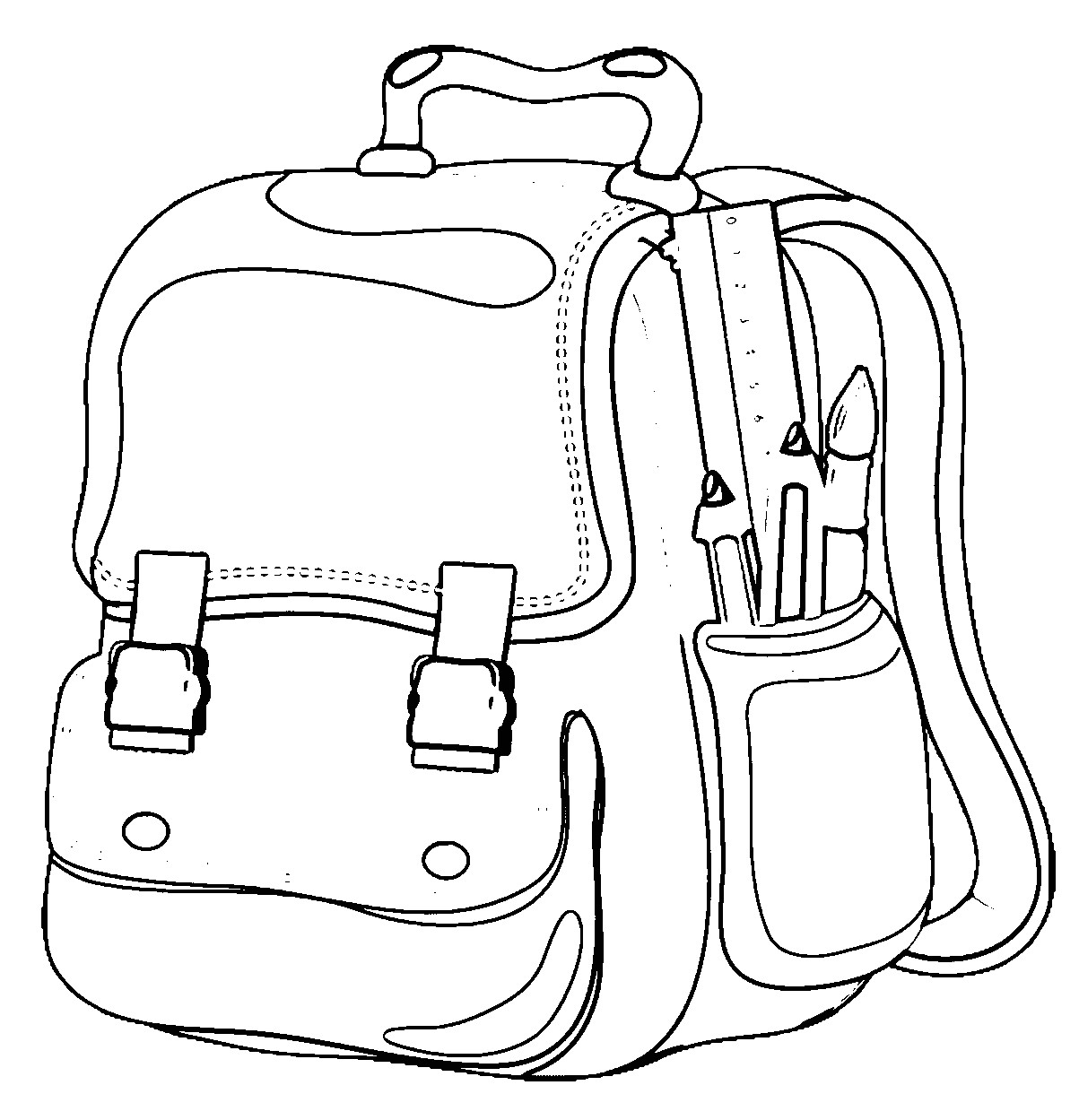 Coloriage De Rentrée Des Classes Dessins Et Coloriages Page De Coloriage Grand format   Imprimer