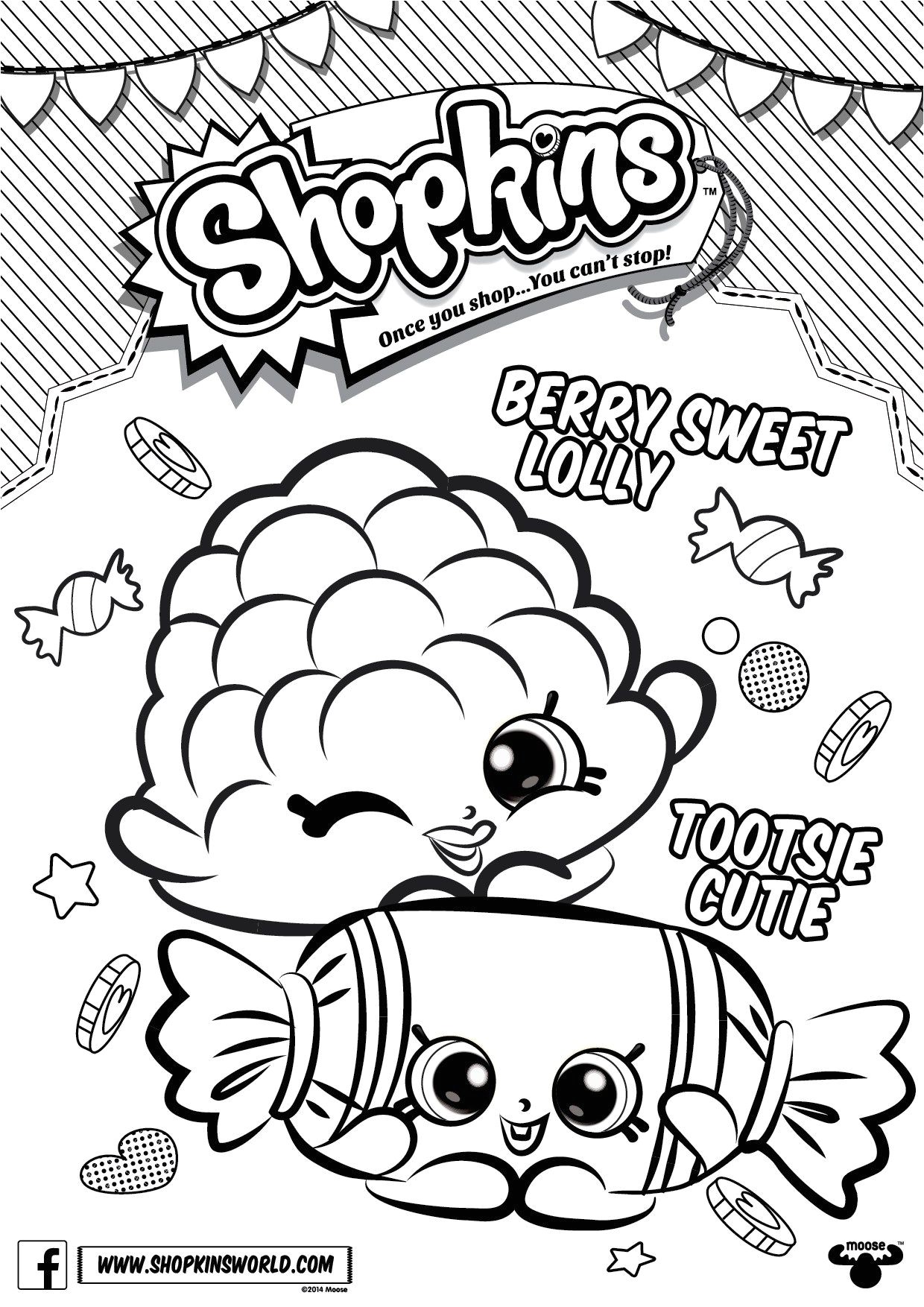 Coloriage De Shopkins à Colorier Shopkins Coloring Pages Season 4 Berry Sweet Lolly tootsie Cutie