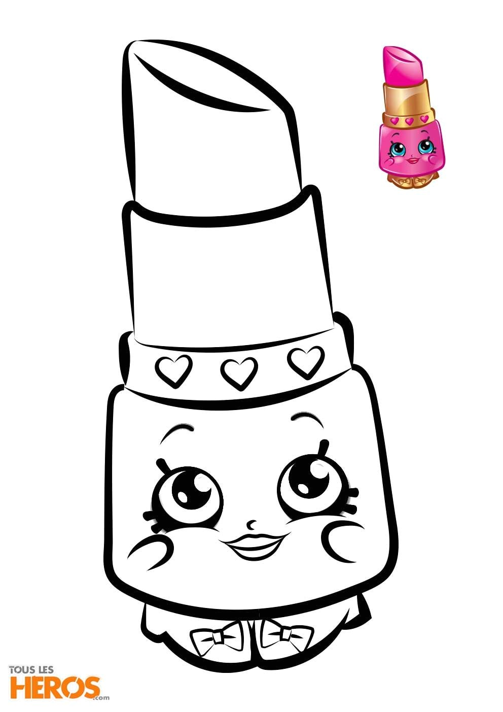 Coloriage De Shopkins A Imprimer Coloriage Shopkins   Imprimer Coloriez Lippy L¨vre Le Joli Rouge  