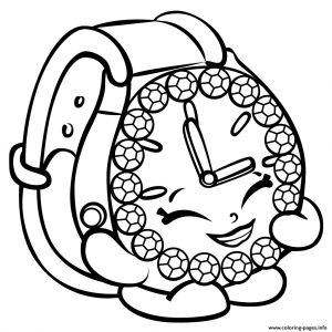 Coloriage De Shopkins A Imprimer Print Ticky tock Watch Shopkins Season 3 Coloring Pages