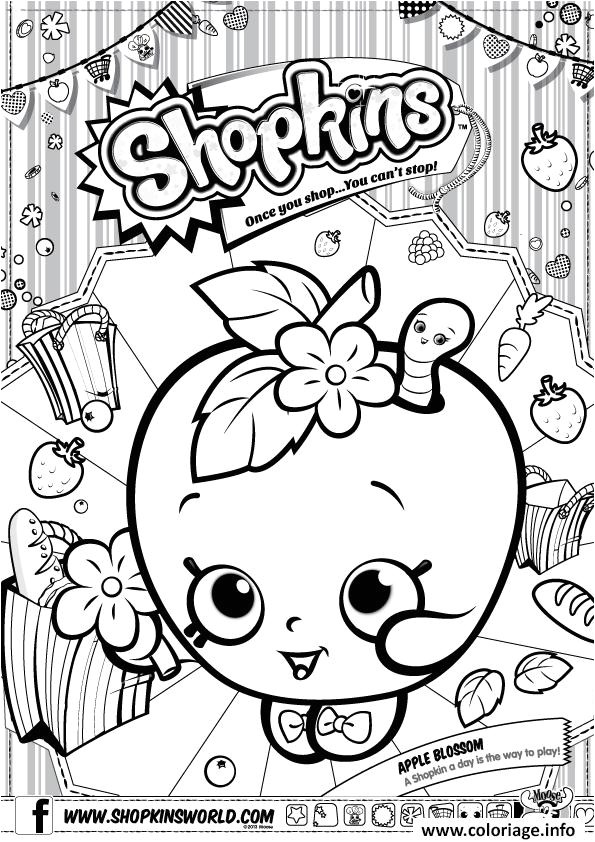 Coloriage De Shopkins En Ligne Coloriage Shopkins Apple Blossom Dessin