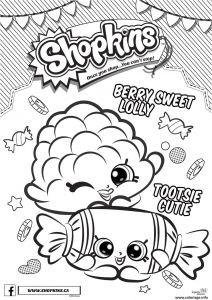 Coloriage De Shopkins En Ligne Coloriage Shopkins Berry Sweet Lolly tootsie Cutie Dessin