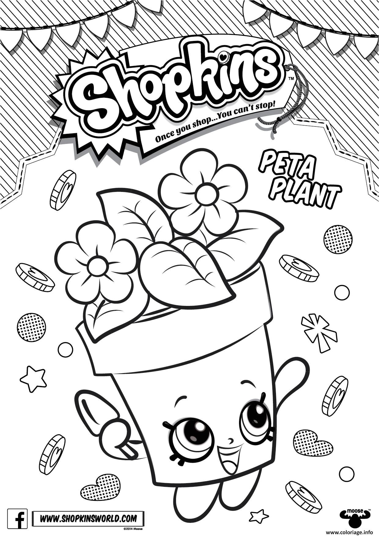 Coloriage De Shopkins En Ligne Coloriage Shopkins Peta Plant Dessin   Imprimer