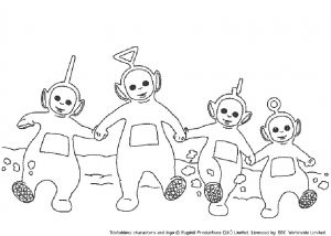 Coloriage De Teletubbies A Imprimer Coloriage A Imprimer Teletubbies Marchent Dans La Neige Gratuit Et