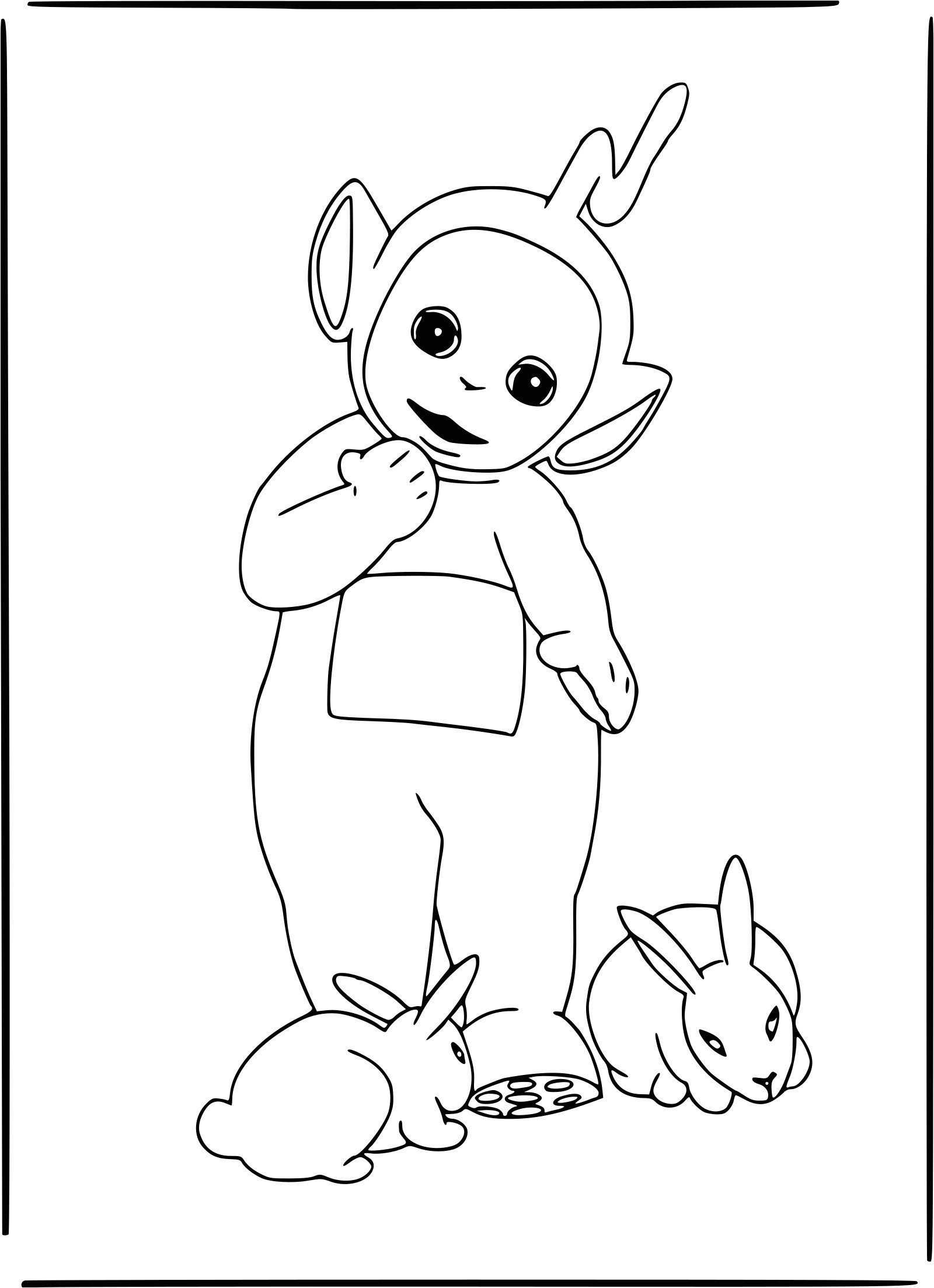 Coloriage De Teletubbies Coloriage Teletubbies Lala   Imprimer Sur Coloriages Fo