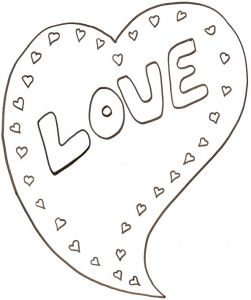 Coloriage De tout Petit Coeur Imprimer Le Coloriage Love Gros Coeur