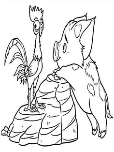 Coloriage De Vaiana à Imprimer Tui and Sina From Moana Coloring Page