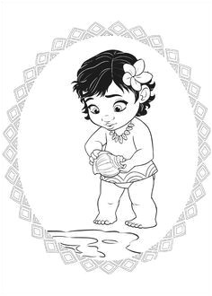 Coloriage De Vaiana En Couleur Coloriages Gratuits   Imprimer Vaiana Et Maui