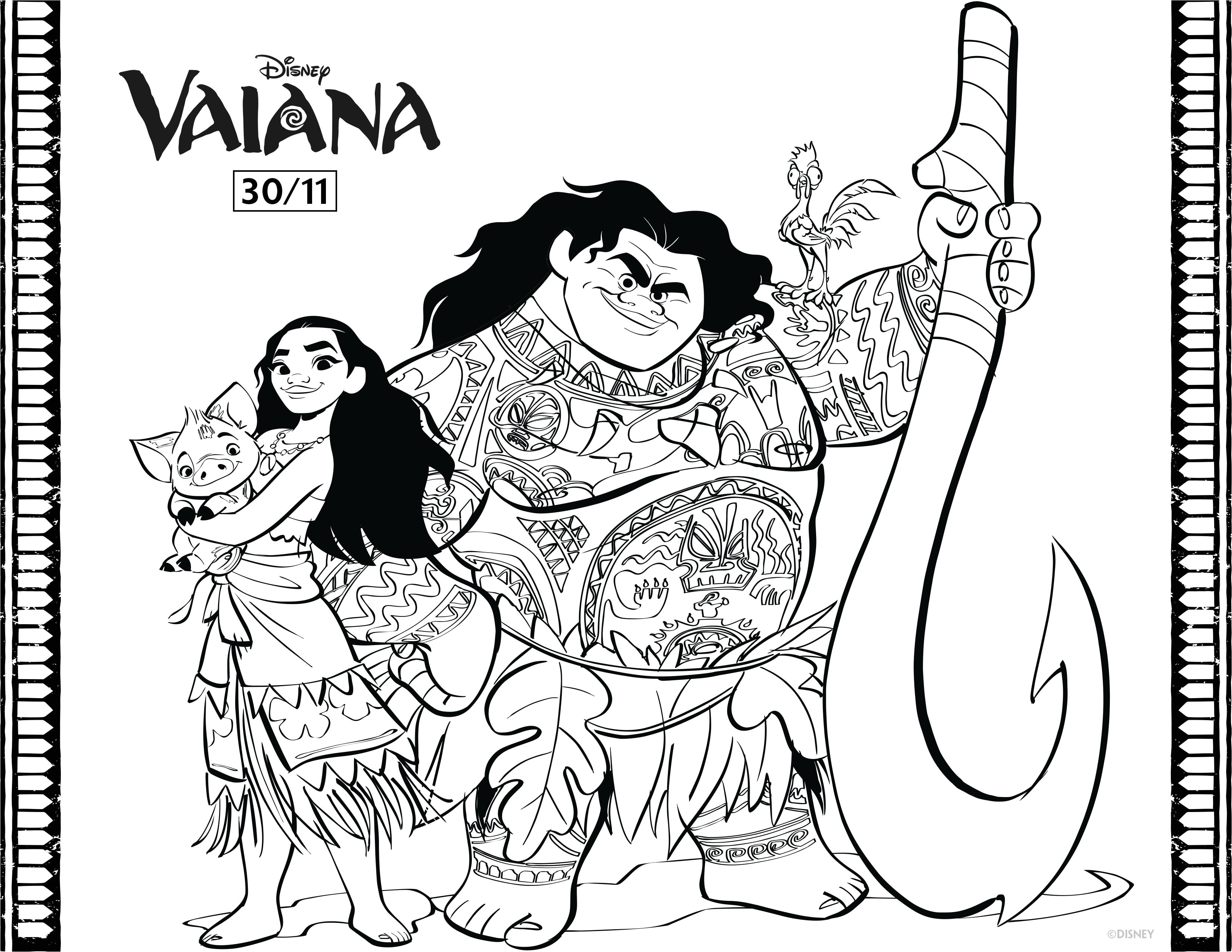 Coloriage De Vaiana En Couleur Moana Free to Color for Kids Moana Kids Coloring Pages