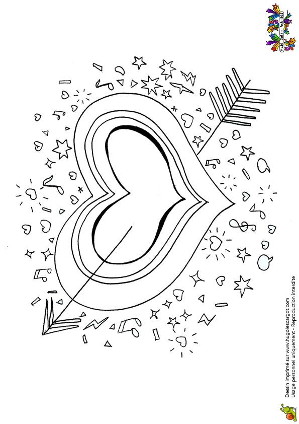 Coloriage De Violetta A Imprimer Hugo L Escargot Dessin   Colorier De Violetta Un CÅur Amoureux