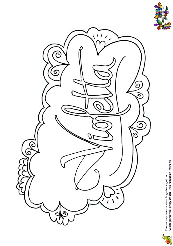 Coloriage De Violetta A Imprimer Hugo L Escargot Dessin   Colorier Du Logo De Violetta