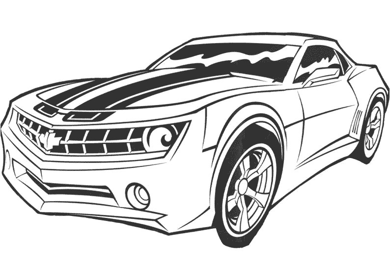Coloriage De Voiture Ferrari A Imprimer Coloriages   Imprimer Chevrolet Numéro