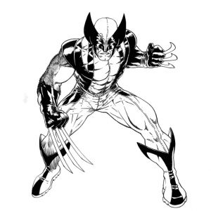 Coloriage De Wolverine Et Sa Moto Coloriage Wolverine A Imprimer Gratuit