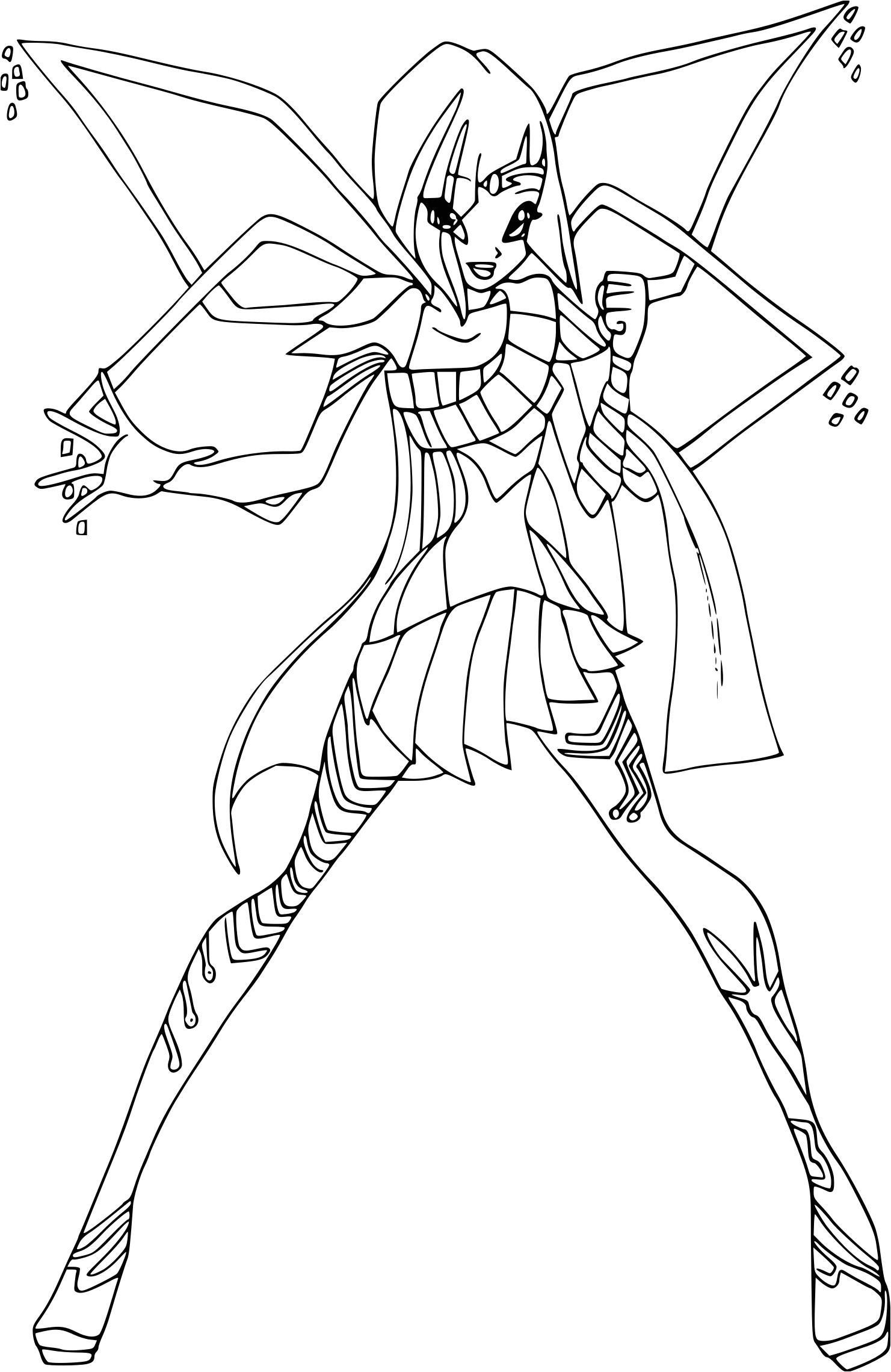 Coloriage Des Winx Believix A Imprimer Coloriage Tecna Bloomix   Imprimer