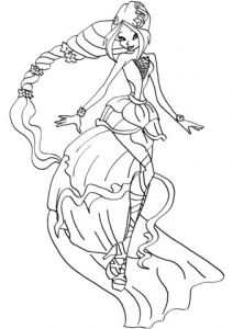 Coloriage Des Winx En Ligne Coloriage Winx Club Flora Harmonix