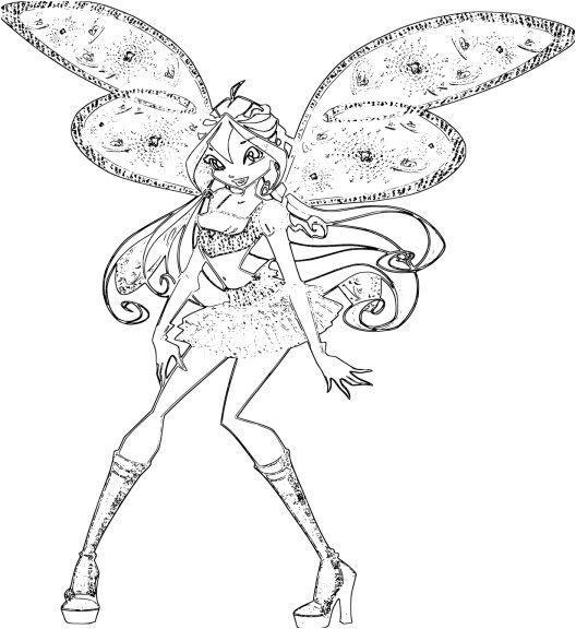 Coloriage Des Winx Enchantix A Imprimer Gratuit Coloriage Winx Club Believix