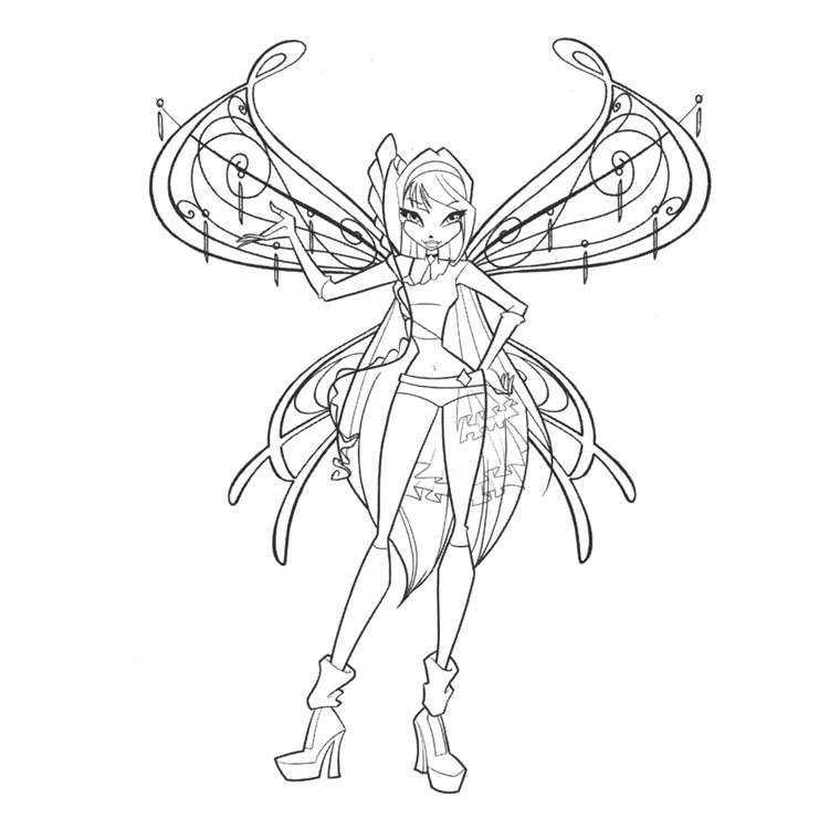 Coloriage Des Winx Enchantix A Imprimer Gratuit Coloriage Winx Club Believix