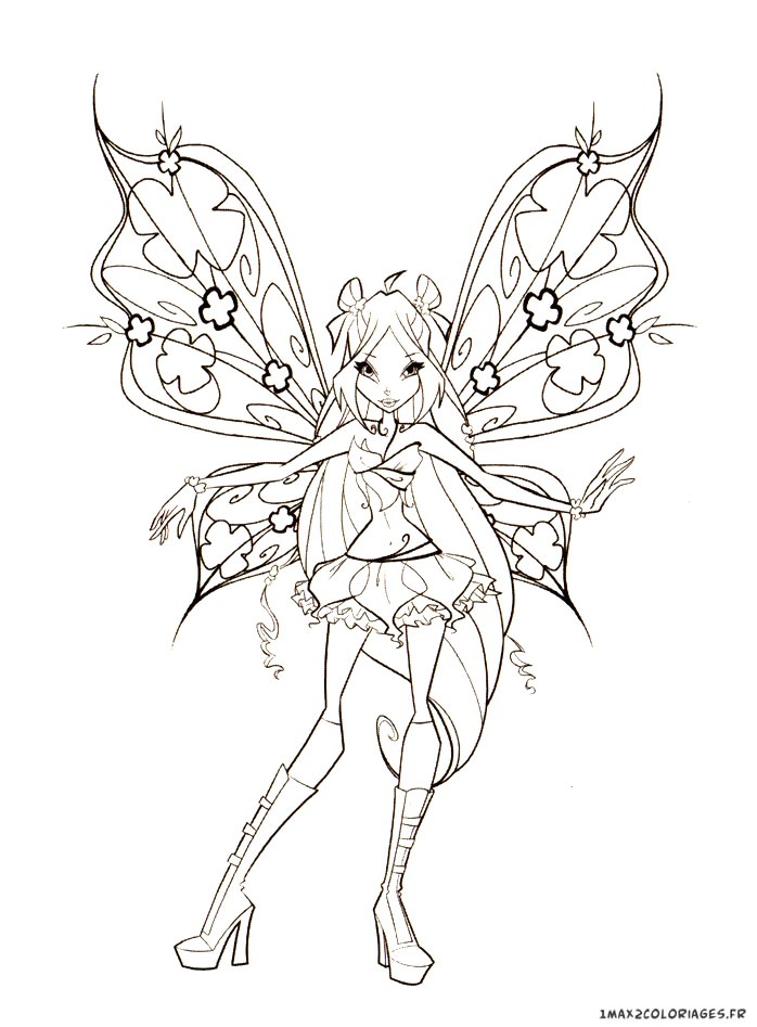 Coloriage Des Winx Enchantix A Imprimer Gratuit Coloriage Winx Club Believix