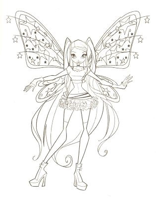 Coloriage Des Winx Enchantix A Imprimer Gratuit Fairy Coloring Pages