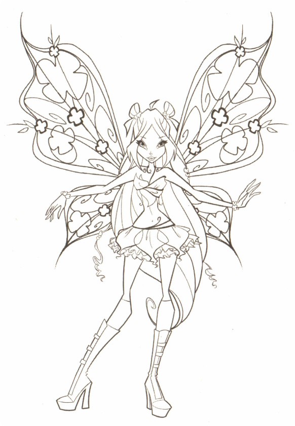 Coloriage Des Winx Enchantix A Imprimer Gratuit Luxury Winx Coloring Pages with Free Printable Winx Club Coloring