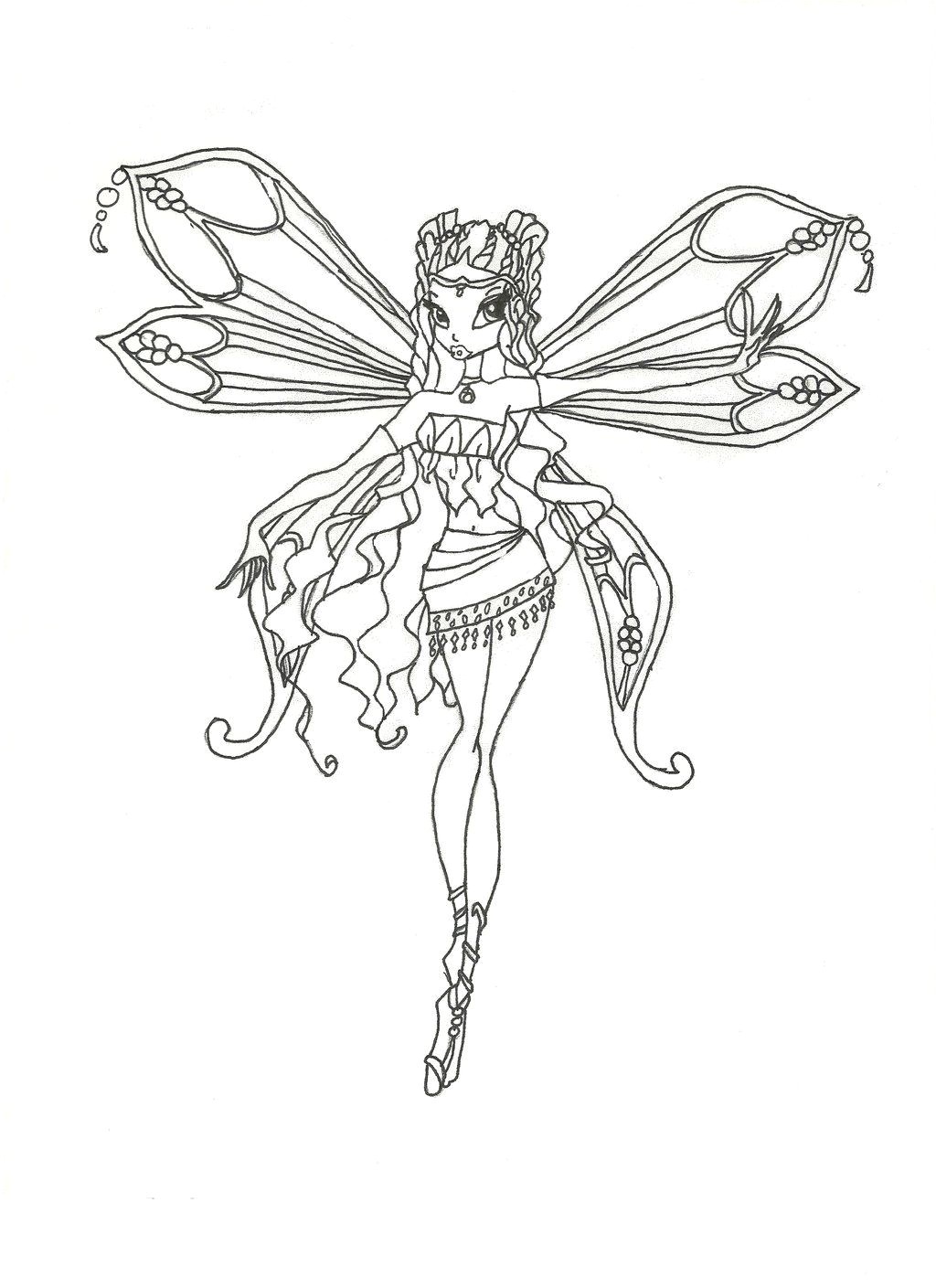 Coloriage Des Winx Enchantix A Imprimer Gratuit Winx Club Enchantix Layla Coloring Page by Winxmagic237viantart