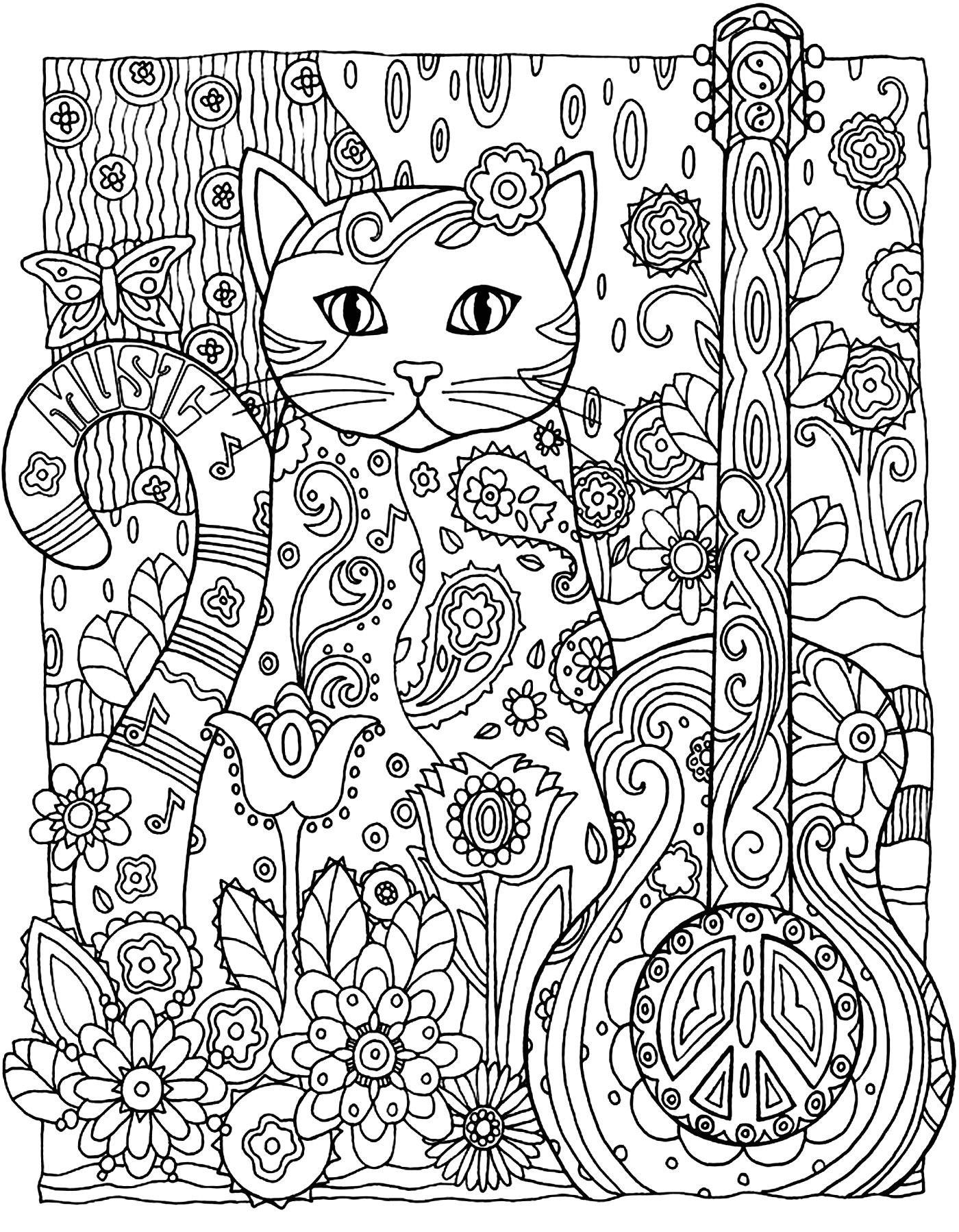 Coloriage Difficile Animaux à Imprimer Coloriage Mandala De Chat A Imprimer Recherche Google Coloriages