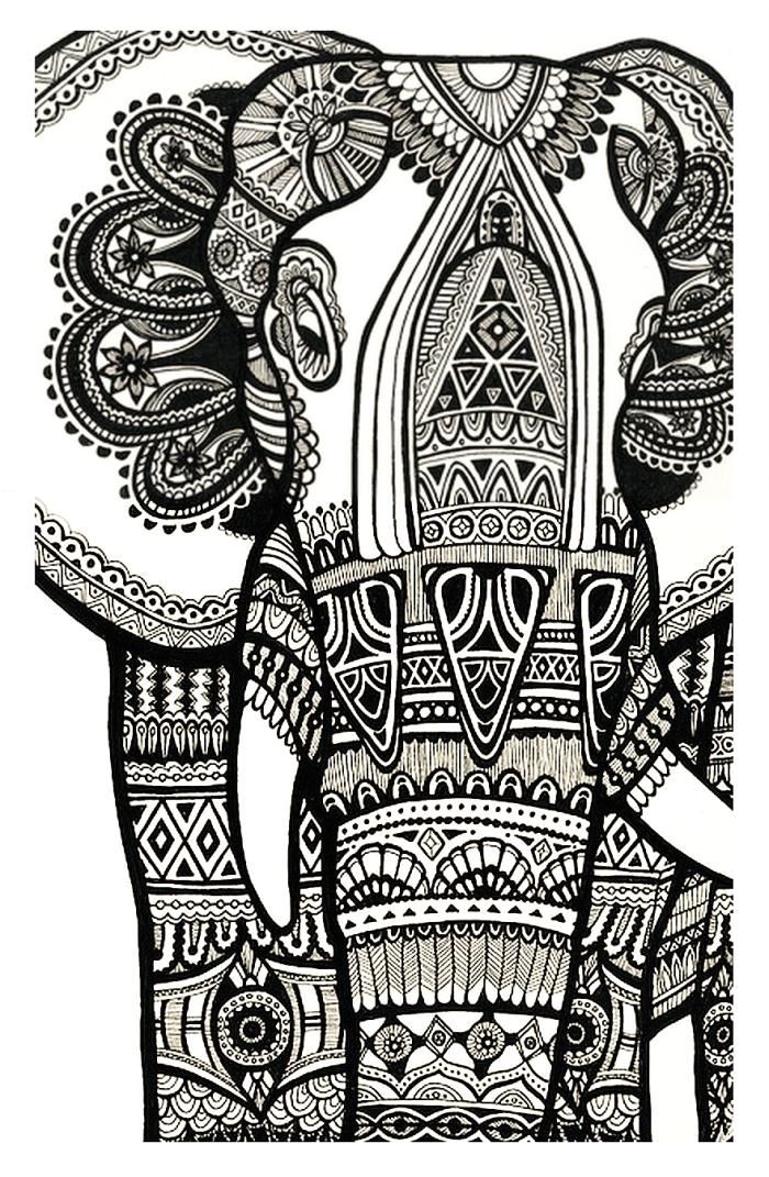 Coloriage Difficile Pour Adulte Animaux 41 Best Peinture Elephant Images On Pinterest