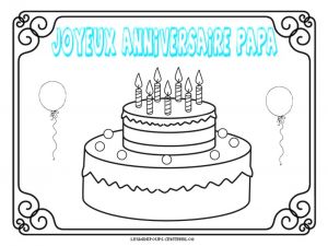 Coloriage Diplome Joyeux Anniversaire Papa Coloriage Ballon Anniversaire Papa