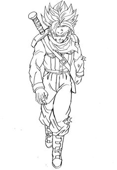Coloriage Dragon Ball Z Sangohan Super Sayen 4 6cyxg9ecn Free Choice Pinterest