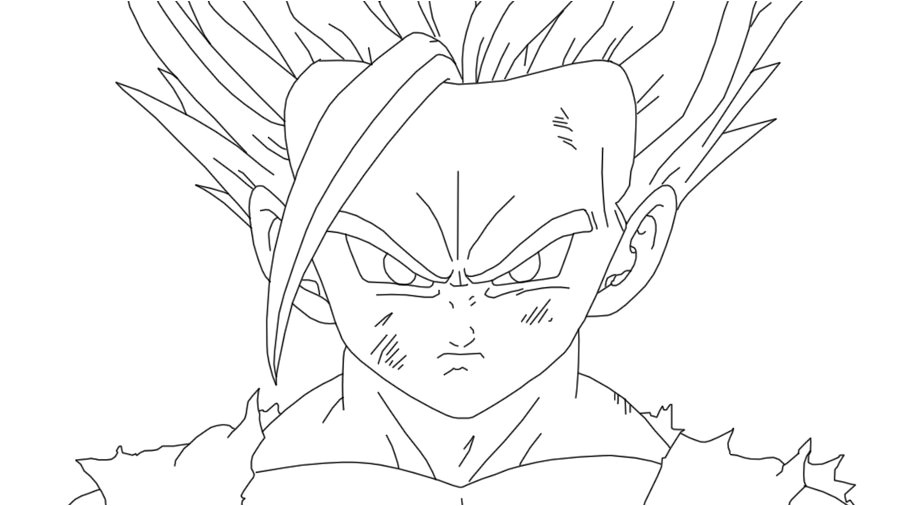 Coloriage Dragon Ball Z Sangohan Super Sayen 4 Dessins Gratuits   Colorier Coloriage Ado   Imprimer