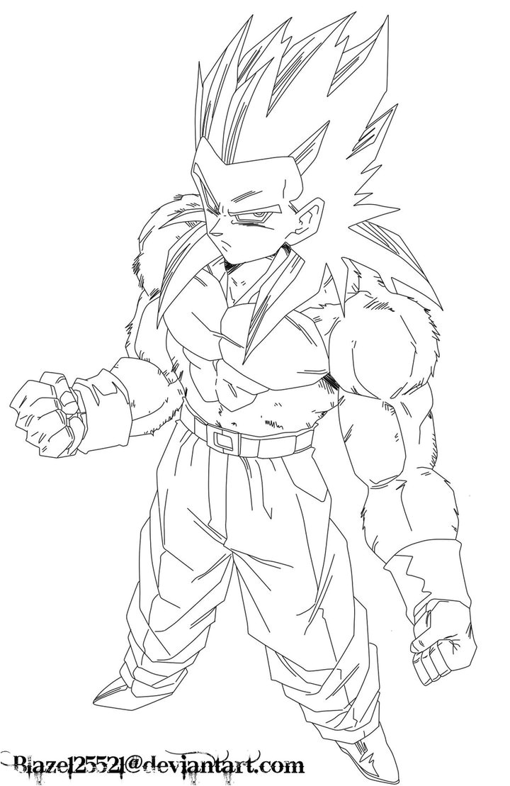 Coloriage Dragon Ball Z Sangohan Super Sayen 4 Luxury son Goku Coloring Pages Vignette Resume Ideas Namanasa