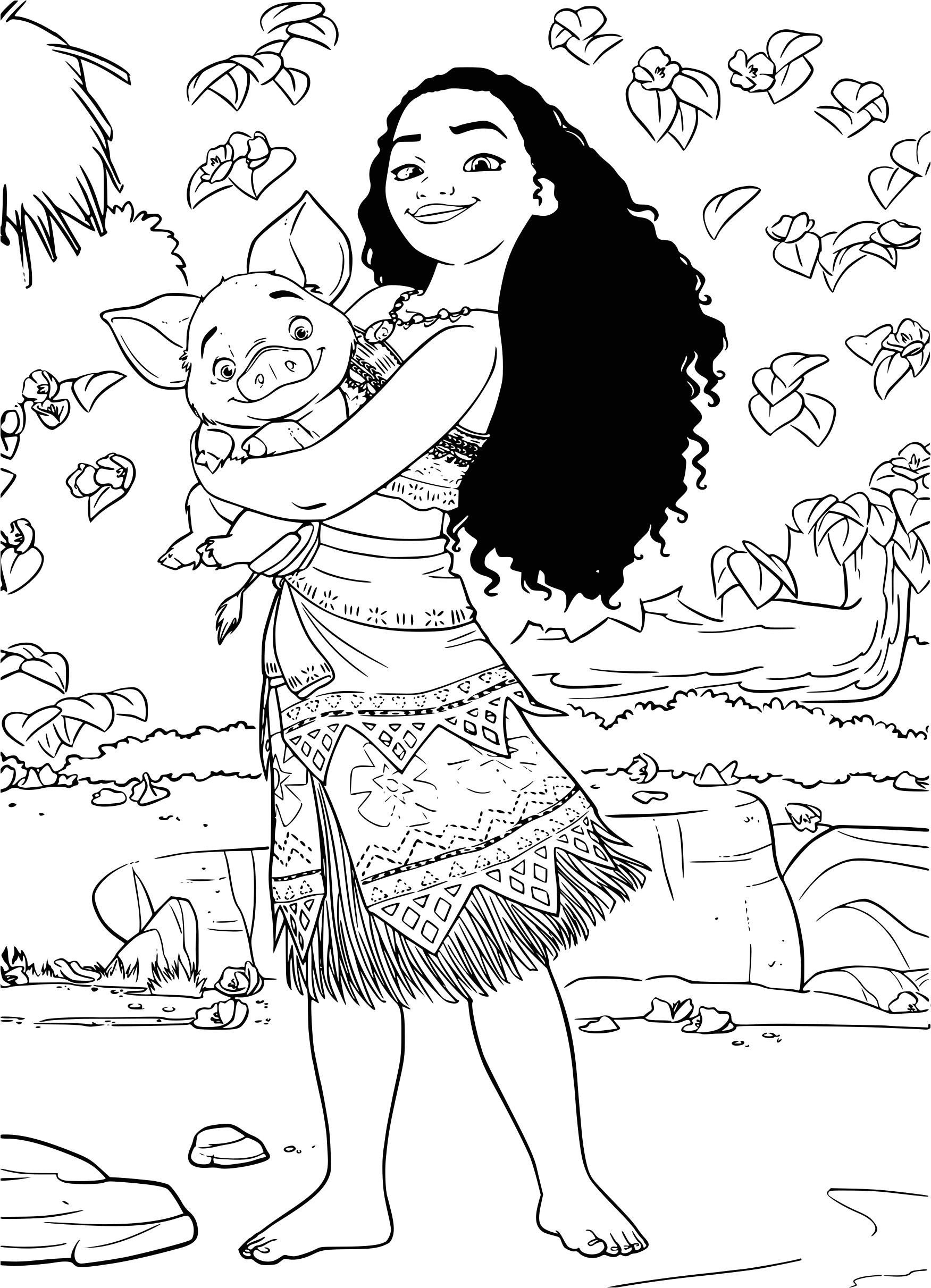 Coloriage Du Cochon De Vaiana Coloriage Vaiana Cochon  Imprimer Sur Coloriages Encequiconcerne