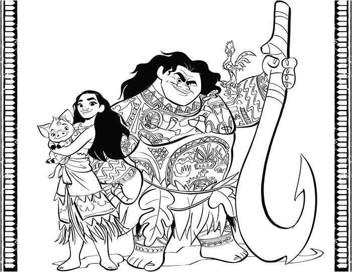 Coloriage Du Cochon De Vaiana Coloriages Vaiana Coloriage Gratuit En Ligne Et   Télécharger
