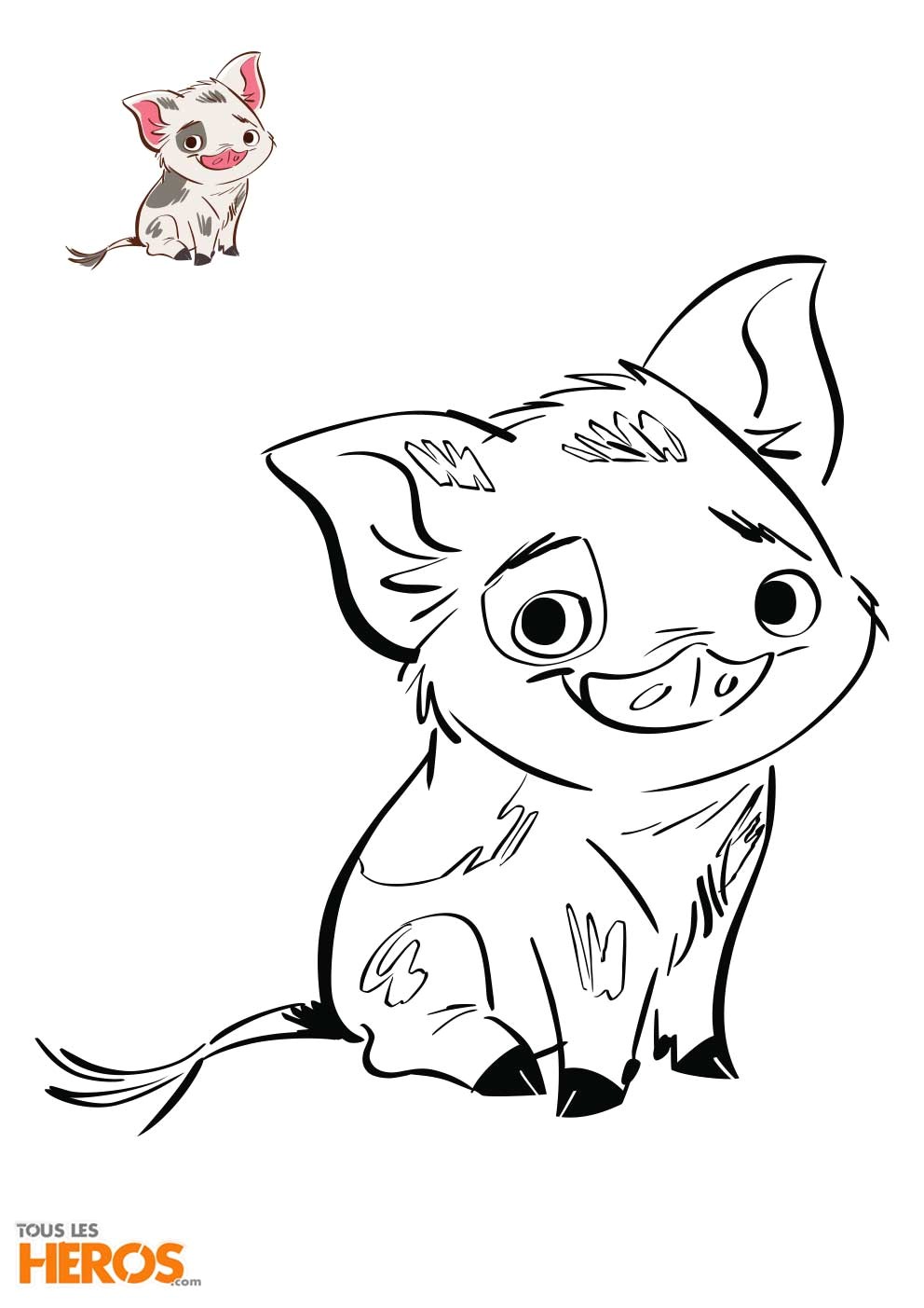 Coloriage Du Cochon De Vaiana Imprimez Gratuitement Les Coloriages Vaiana Sur Le Blog De tous Les