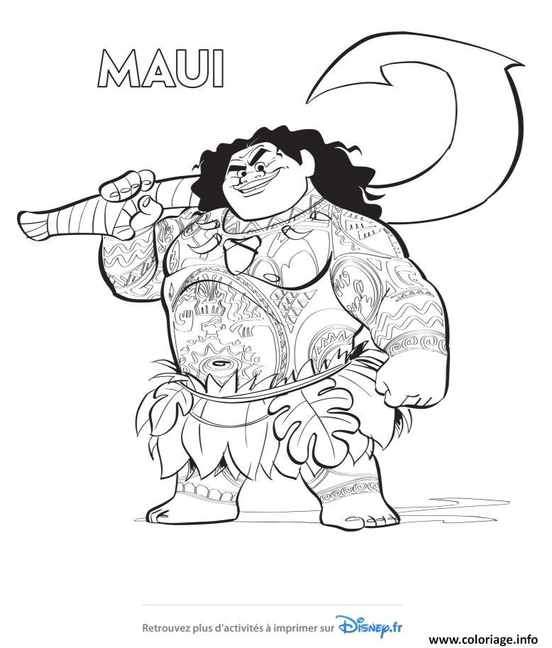 Coloriage En Ligne Gratuit De Vaiana Coloriage Maui Du Disney Vaiana Dessin