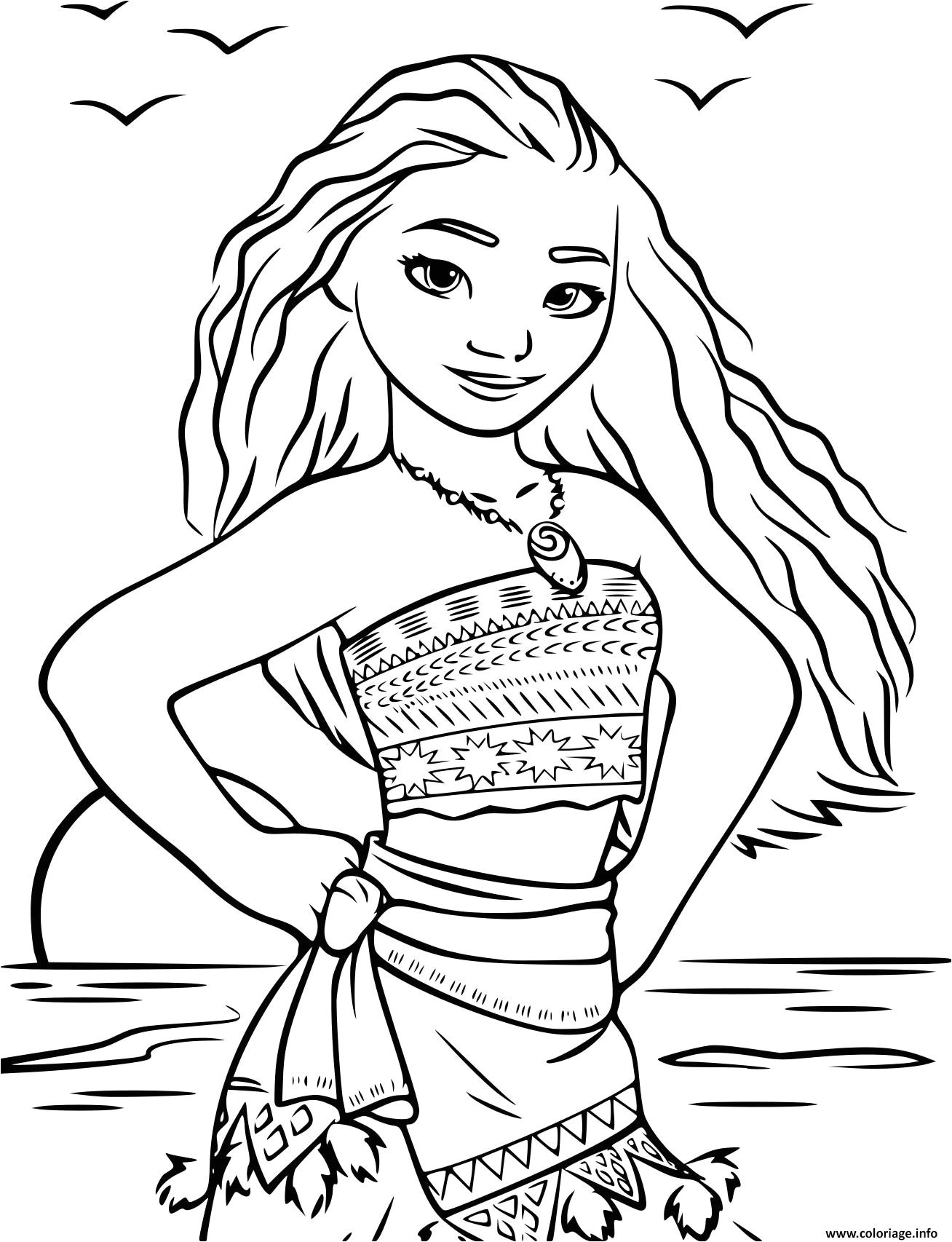 Coloriage En Ligne Gratuit De Vaiana Coloriage Princesse Disney Vaiana Dessin