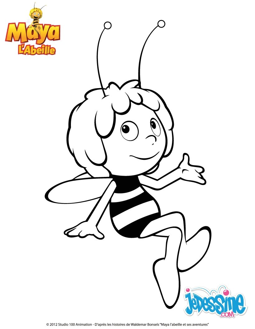 Coloriage En Ligne Gratuit Maya L Abeille Coloriage Maya L Abeille Coloriages Coloriage   Imprimer Gratuit