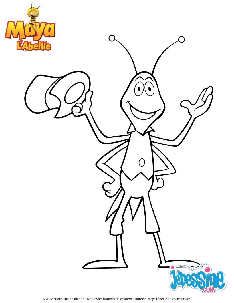 Coloriage En Ligne Gratuit Maya L Abeille Coloriages Coloriage Flip Fr Hellokids