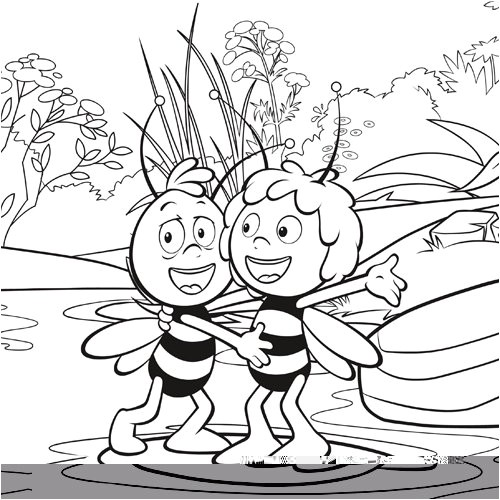 Coloriage En Ligne Gratuit Maya L Abeille Maya L Abeille En Coloriage   Imprimer Magicmaman