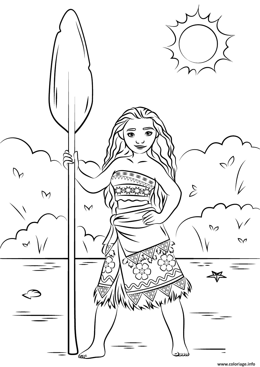 Coloriage En Ligne Gratuit Vaiana Coloriage Princesse Vaiana Moana Disney Dessin