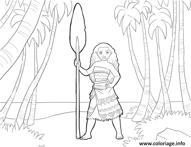 Coloriage En Ligne Gratuit Vaiana Coloriage Vaiana Moana Disney In the forest Dessin