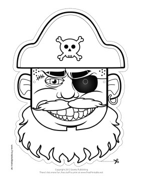 Coloriage épée Pirate Hat Pirate Mask to Color Printable Mask Free to and Print